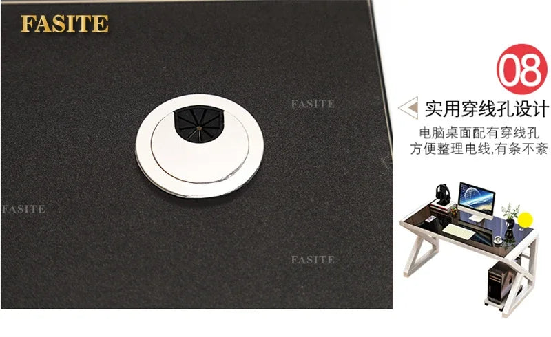 Modern Tempered Glass Tables For Office Furniture Computer desk Tables Light Luxury Gaming Table