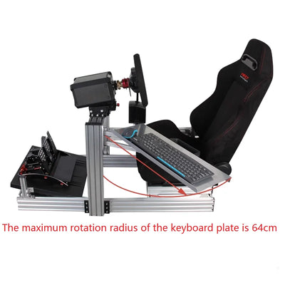 Play Game Racing Cockpit Emulator Seat Car Driving Racing Simulation Cockpit Simulation Rig Cockpit by Extruded Aluminum