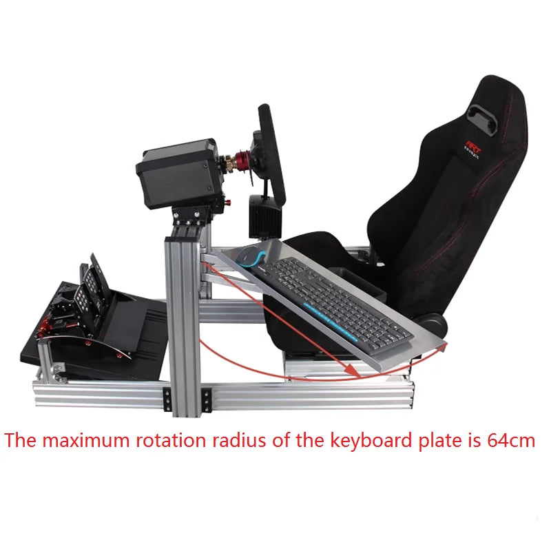 Play Game Racing Cockpit Emulator Seat Car Driving Racing Simulation Cockpit Simulation Rig Cockpit by Extruded Aluminum