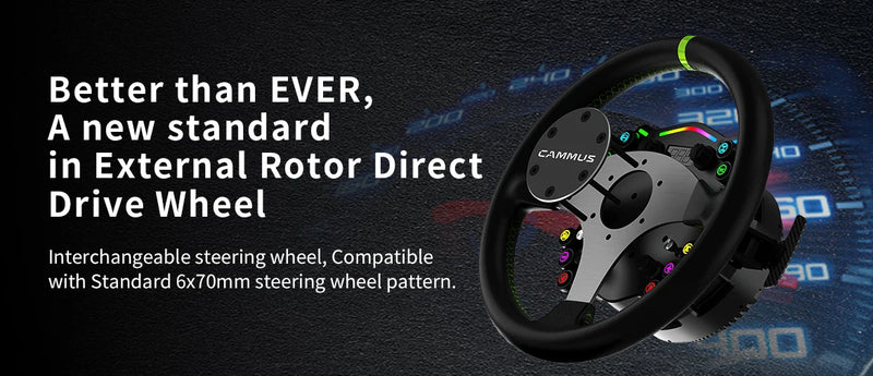 CAMMUS C12 with LC100 pedals kit C12 Direct Drive Steering Wheel Global First includes two T-shaped base flanges
