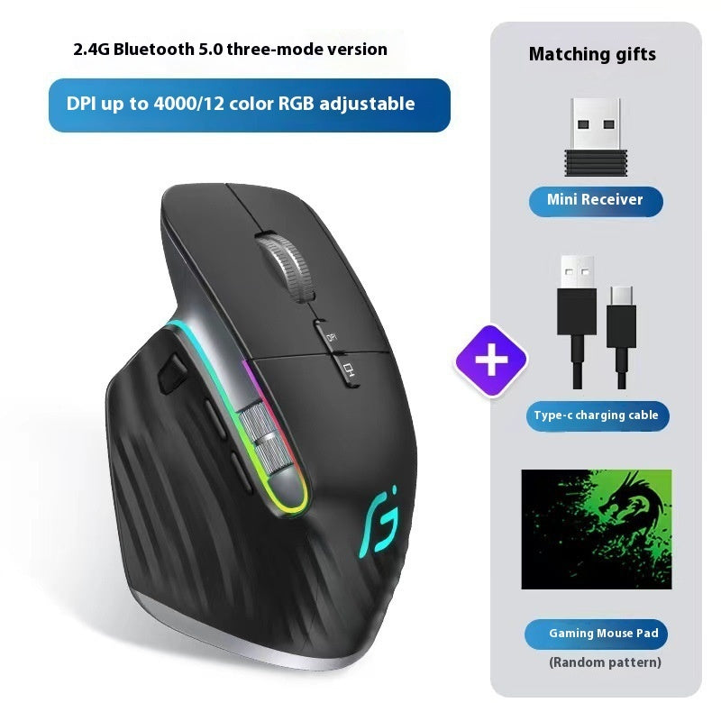 Wireless Bluetooth Mouse Charging Silent Gaming Office