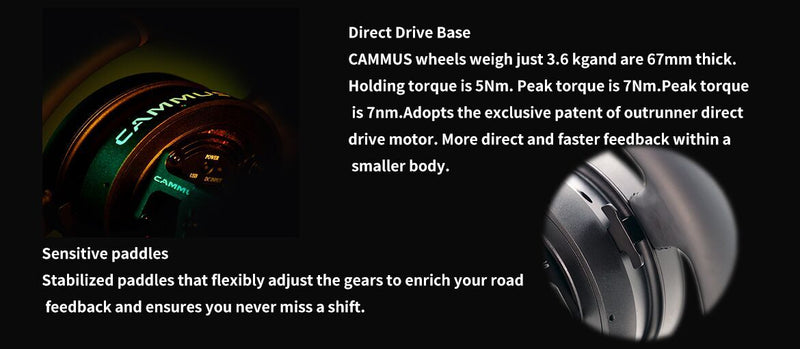 CAMMUS C5 Direct Drive Steering Wheel Global First includes two T-shaped base flanges