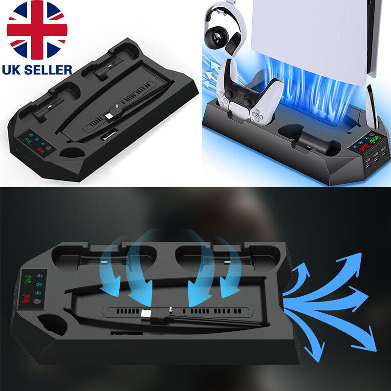 PS5 Vertical Cooling Fan Stand Controller Charger Station For  Playstation 5